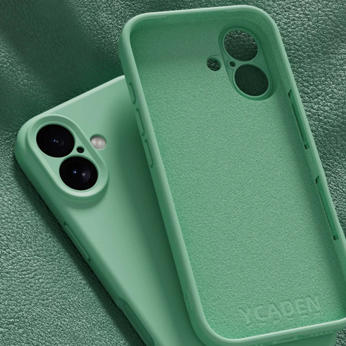 YCADEN For iPhone 17 Case Precise Cutouts TPU Phone Back Cover - Grass Green - 3