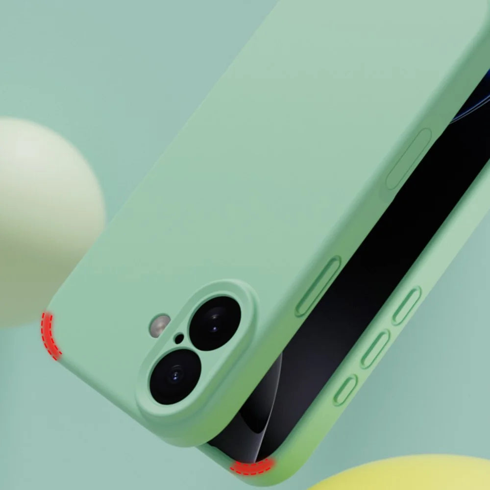 YCADEN For iPhone 17 Case Precise Cutouts TPU Phone Back Cover - Grass Green - 5