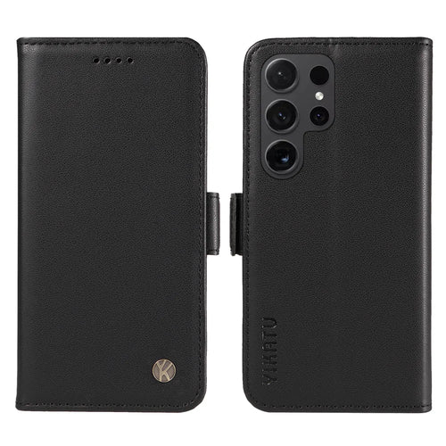 YIKATU For Samsung Galaxy S24 Ultra Wallet Phone Case  YK-003 Leather Stand Cover -  Black - 1