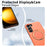 For Samsung Galaxy S23+ Magnetic Case Rotating Kickstand TPU + PC Phone Cover - Orange - 5