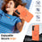 For Samsung Galaxy S23 FE Magnetic Case Rotating Kickstand TPU + PC Phone Cover - Orange - 3