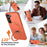 For Samsung Galaxy S23 FE Magnetic Case Rotating Kickstand TPU + PC Phone Cover - Orange - 7