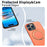 For iPhone 14 Pro Max Magnetic Case Rotating Kickstand TPU + PC Phone Cover - Orange - 5