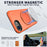 For iPhone 17e / 16e Magnetic Case Rotating Kickstand TPU + PC Phone Cover - Orange - 2