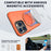 For iPhone 15 Pro Magnetic Case Rotating Kickstand TPU + PC Phone Cover - Orange - 2