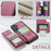 CASEME For Samsung Galaxy S25 FE Case with RFID Blocking 5 Card Slots  C22 Leather Back Cover - Red - 2