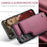 CASEME For Samsung Galaxy S25 FE Case with RFID Blocking 5 Card Slots  C22 Leather Back Cover - Red - 5