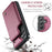 CASEME For Samsung Galaxy S25 FE Case with RFID Blocking 5 Card Slots  C22 Leather Back Cover - Red - 6