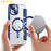 AMORUS For iPhone 14 Case Compatible with MagSafe RFID Blocking Card Holder Leather Phone Cover - Sapphire - 3