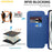 AMORUS For iPhone 15 Plus Case Compatible with MagSafe RFID Blocking Card Holder Leather Phone Cover - Sapphire - 4