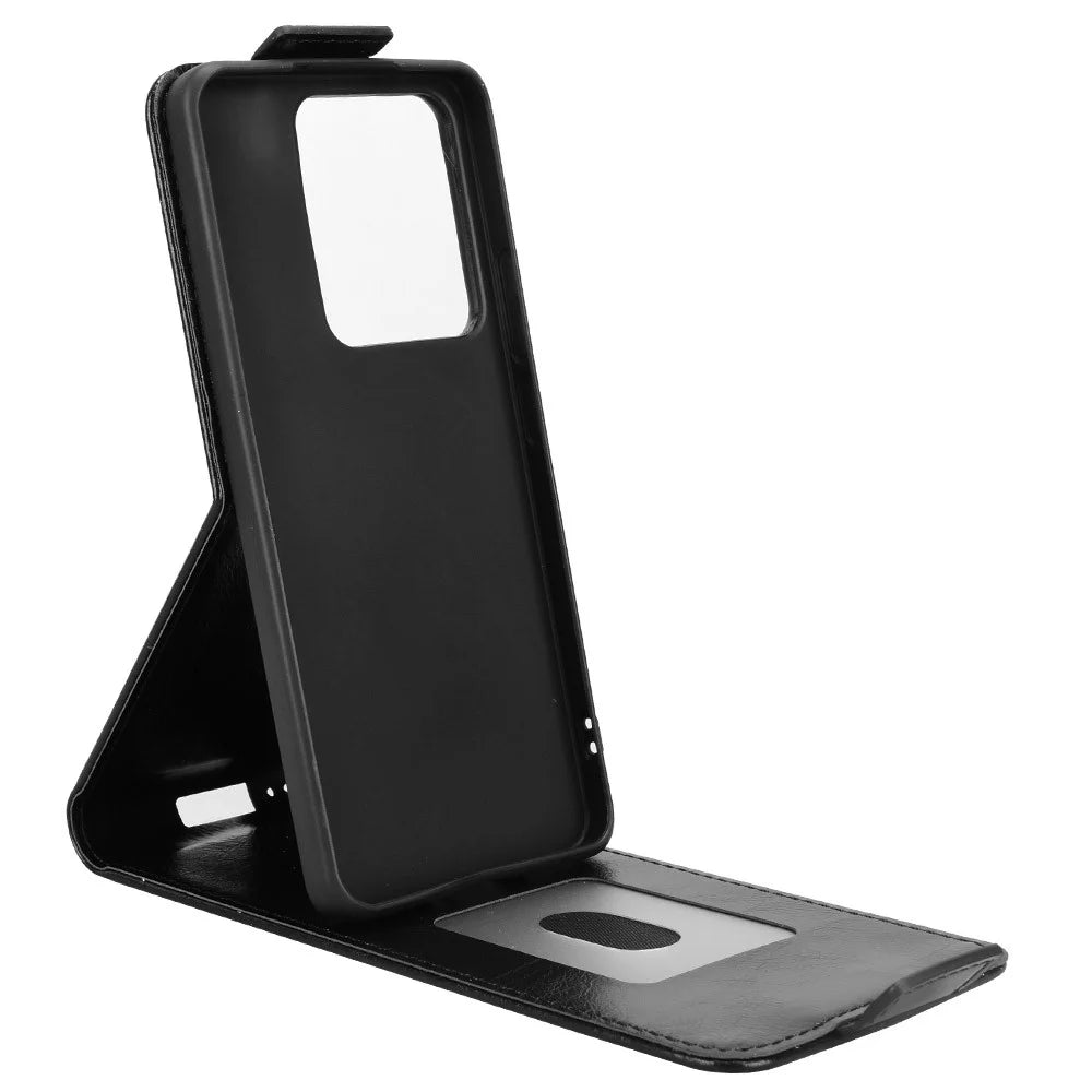 For Realme 15 Pro 5G  /  15 5G Stand Case Magnetic Clasp Vertical Flip Leather Phone Cover with Card Holder - Black - 2