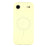 For iPhone Air Case Compatible with MagSafe Liquid Silicone + PC Phone Cover with Camera Touch Control Button - Light Yellow - 3