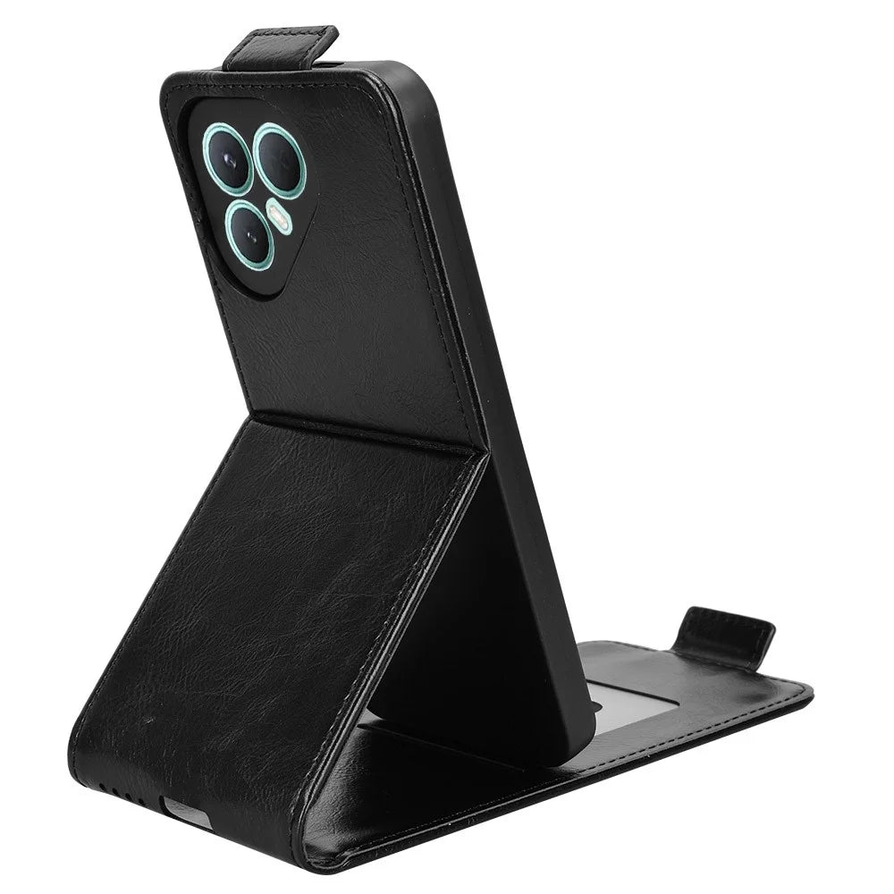 For TECNO Pova 7 Ultra 5G Stand Case Magnetic Clasp Vertical Flip Leather Phone Cover with Card Holder - Black - 3