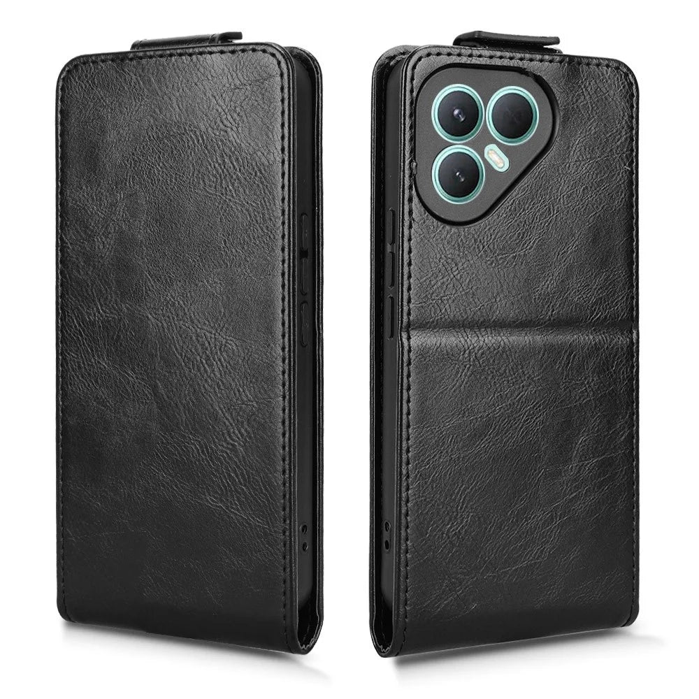 For TECNO Pova 7 Ultra 5G Stand Case Magnetic Clasp Vertical Flip Leather Phone Cover with Card Holder - Black - 5