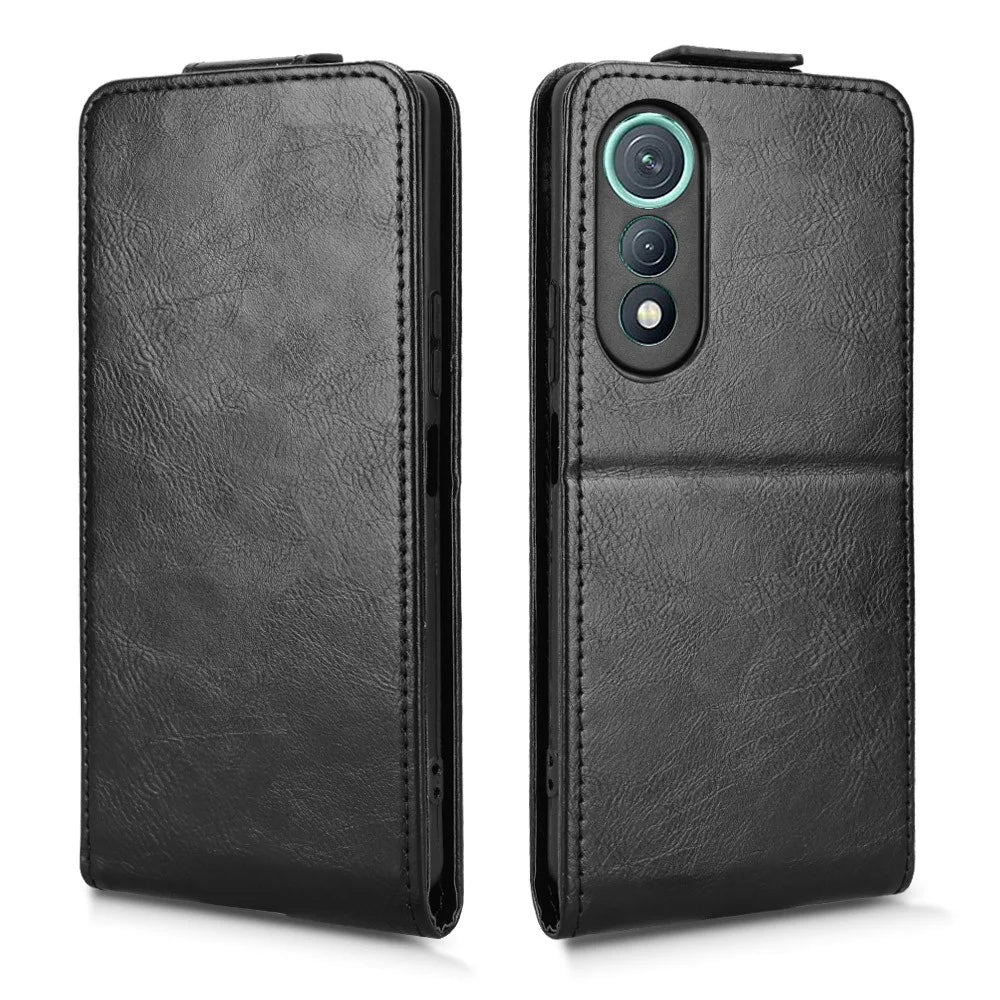 For TECNO Pova Curve 5G LJ8k Stand Case Magnetic Clasp Vertical Flip Leather Phone Cover with Card Holder - Black - 5
