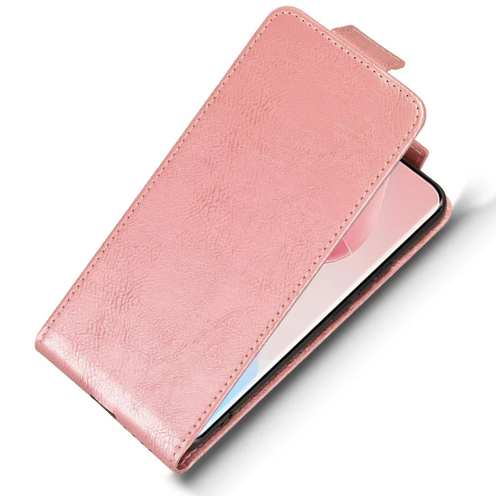 For Infinix Hot 60 Pro+ 4G Stand Case Magnetic Clasp Vertical Flip Leather Phone Cover with Card Holder - Rose Gold - 4