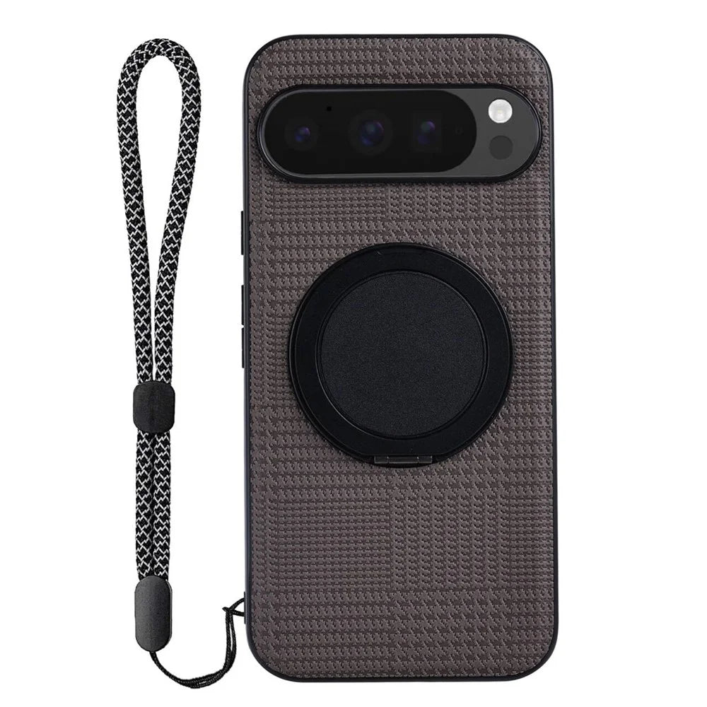VILI D-THY Series for Google Pixel 10 / 10 Pro Case Kickstand PC + TPU Phone Cover with Hand Strap - Grey - 1