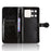 For Cubot P90 Wallet Case Dot Pattern Imprint PU Leather Phone Cover with Wrist Strap - Black - 4