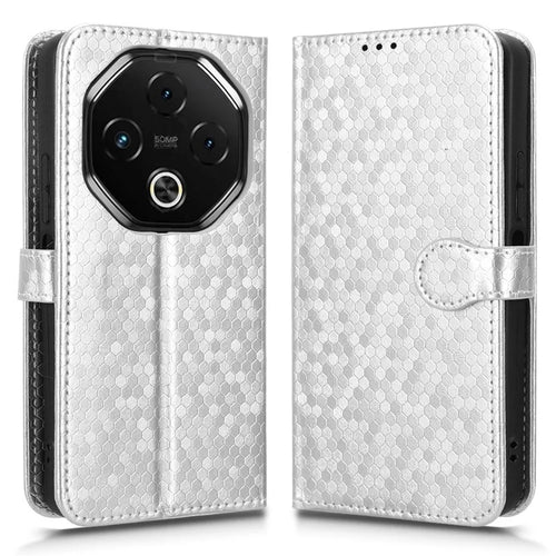 For Umidigi G100 Pro 4G  /  G100 5G Wallet Case Dot Pattern Imprint PU Leather Phone Cover with Wrist Strap - Silver - 1