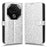 For Umidigi G100 Pro 4G  /  G100 5G Wallet Case Dot Pattern Imprint PU Leather Phone Cover with Wrist Strap - Silver - 1