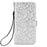 For Umidigi G100 Pro 4G  /  G100 5G Wallet Case Dot Pattern Imprint PU Leather Phone Cover with Wrist Strap - Silver - 5