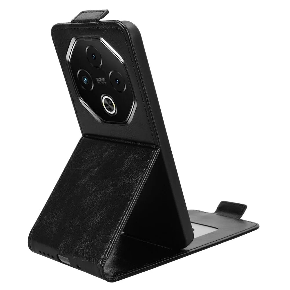 For Umidigi G100 Pro 4G  /  G100 5G Stand Case Magnetic Clasp Vertical Flip Leather Phone Cover with Card Holder - Black - 2