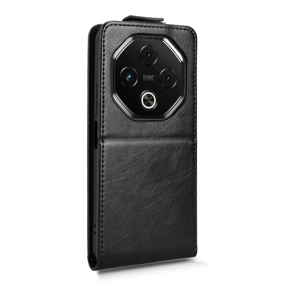 For Umidigi G100 Pro 4G  /  G100 5G Stand Case Magnetic Clasp Vertical Flip Leather Phone Cover with Card Holder - Black - 7