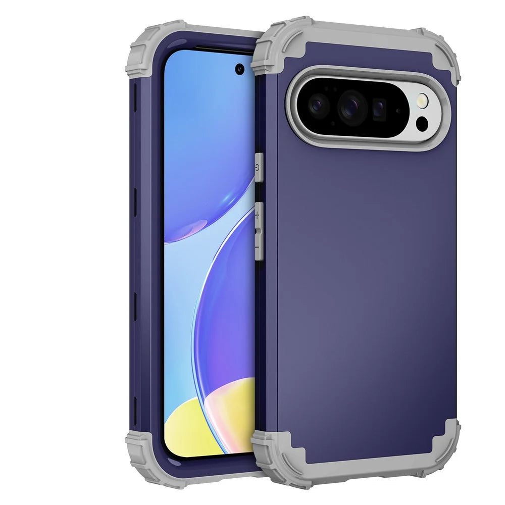 For Google Pixel 10 / 10 Pro Case Shockproof PC + TPU Phone Back Cover - Navy Blue - 1