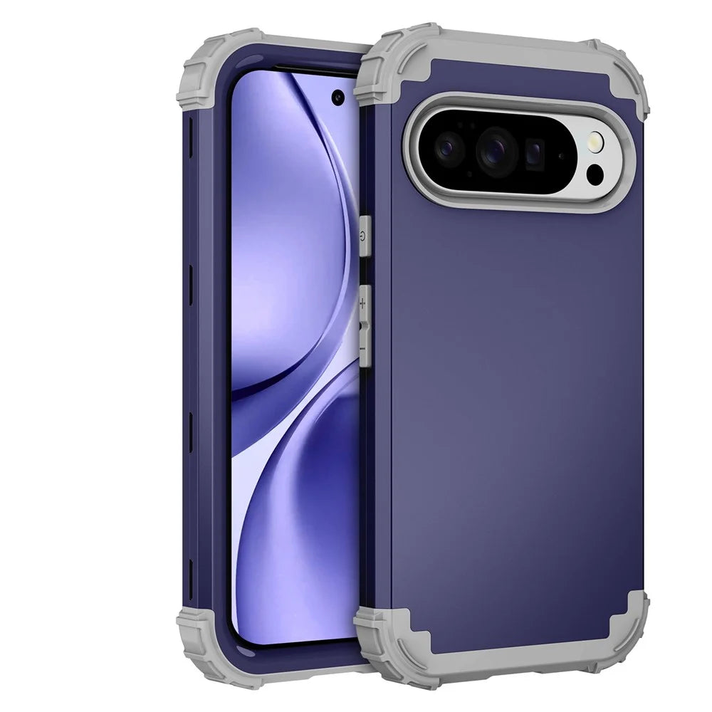 For Google Pixel 10 Pro XL Case Shockproof PC + TPU Phone Back Cover - Navy Blue - 1