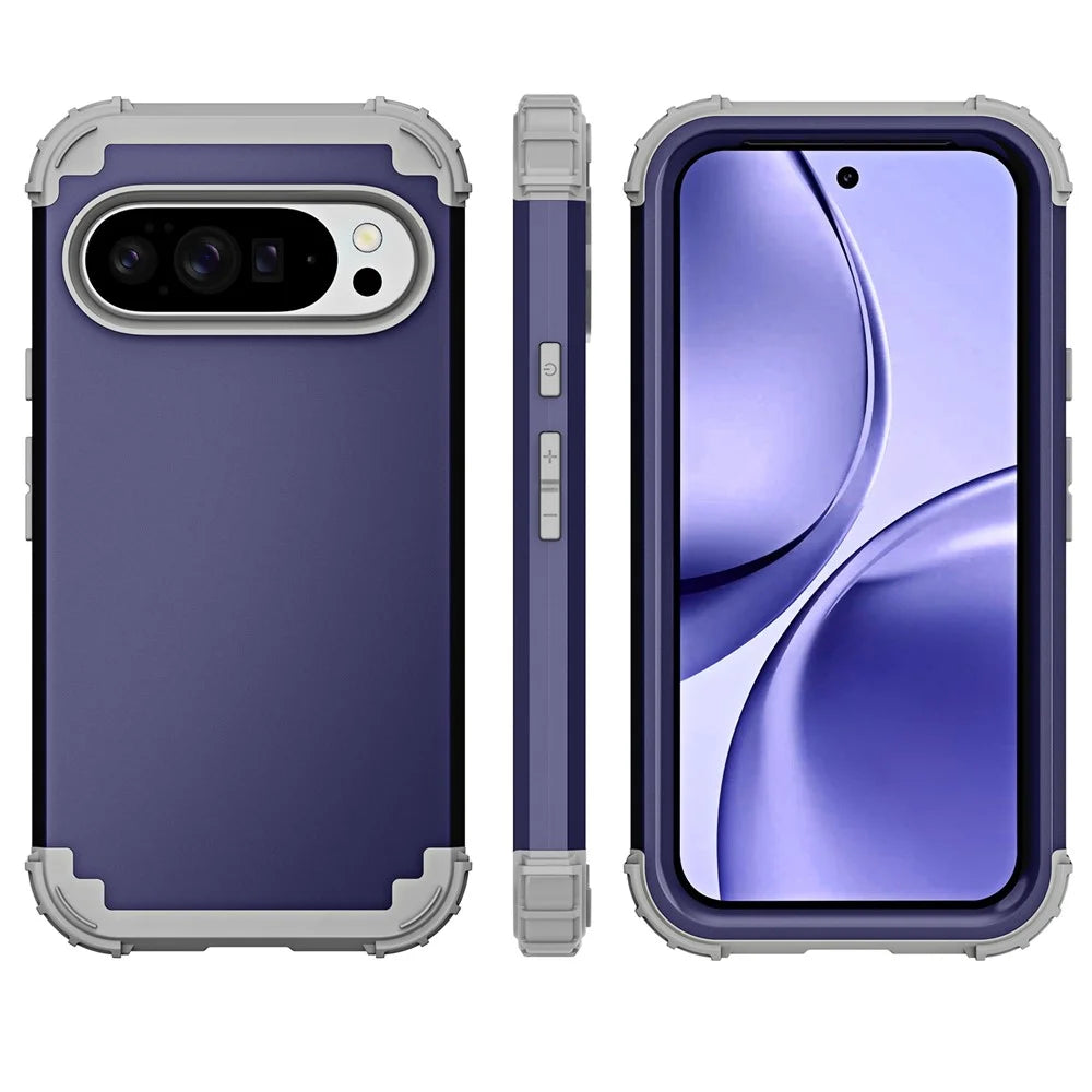 For Google Pixel 10 Pro XL Case Shockproof PC + TPU Phone Back Cover - Navy Blue - 2