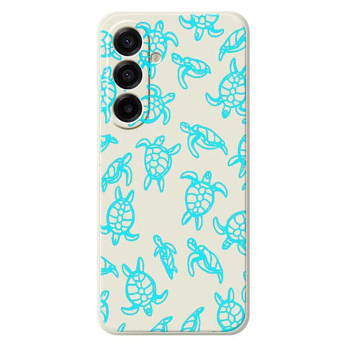 For Samsung Galaxy A18 5G / A18 4G / A17 5G / A17 4G Case Tortoise Pattern Printing Straight Edge TPU Phone Back Cover - Beige - 1