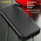 AMORUS For Samsung Galaxy S25 Edge Case View Window Stand PU Leather Phone Cover - Black - 4