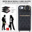 For iPhone SE (2022) / (2020) / 8 / 7 Case with Lanyard / Mirror / Card Holder Grids Pattern RFID Blocking Phone Cover - Black - 6