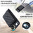 For iPhone SE (2022) / (2020) / 8 / 7 Case with Lanyard / Mirror / Card Holder Grids Pattern RFID Blocking Phone Cover - Black - 7