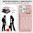 For iPhone 14 Pro Case with Lanyard  /  Mirror  /  Card Holder Grids Pattern RFID Blocking Phone Cover - Rose Gold - 6
