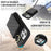 For iPhone 14 Pro Max Case with Lanyard  /  Mirror  /  Card Holder Grids Pattern RFID Blocking Phone Cover - Black - 7