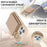For iPhone 16 Pro Case with Lanyard  /  Mirror  /  Card Holder Grids Pattern RFID Blocking Phone Cover - Beige - 7