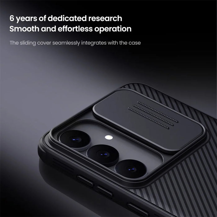 NILLKIN Camshield Pro Series for Samsung Galaxy S25 FE Case PC + TPU Phone Cover with Camera Slider - Black - 7