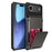 For iPhone Air Case PC + TPU Dual Layer Back Phone Cover with Card Holder - Grey - 1
