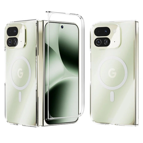 ABEEL For Google Pixel 10 Pro Fold Magnetic Case Clear PC Anti Scratch Phone Cover - 1