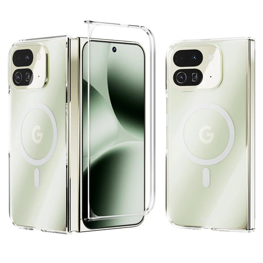 ABEEL For Google Pixel 10 Pro Fold Magnetic Case Clear PC Anti Scratch Phone Cover - 1