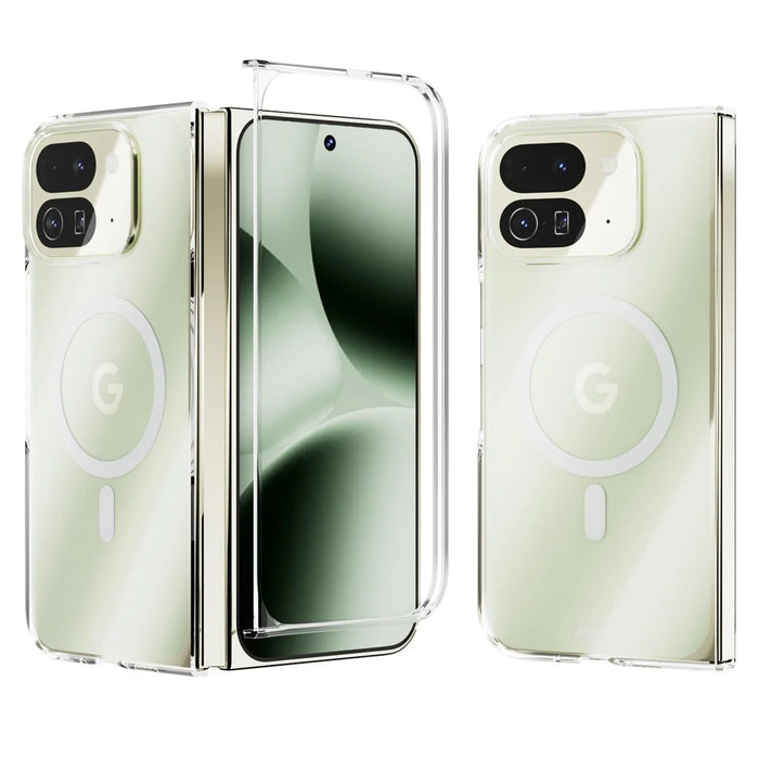 ABEEL For Google Pixel 10 Pro Fold Magnetic Case Clear PC Anti Scratch Phone Cover - 1