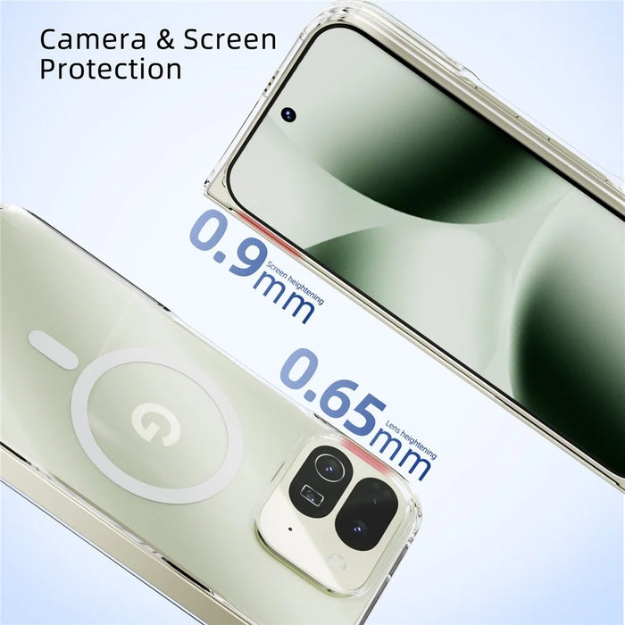 ABEEL For Google Pixel 10 Pro Fold Magnetic Case Clear PC Anti Scratch Phone Cover - 5