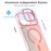 For iPhone 17 Pro Max Case Compatible with MagSafe Color Changing PC TPU Phone Back Cover - Pink - 2