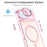 For iPhone Air Case Compatible with MagSafe Color Changing PC TPU Phone Back Cover - Pink - 2