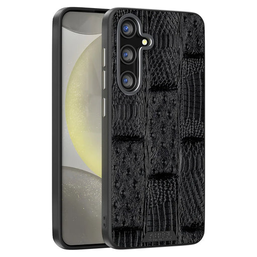 ABEEL For Samsung Galaxy S25 FE Magnetic Case Beast Texture Micro-Embossing Back Cover - Black - 1