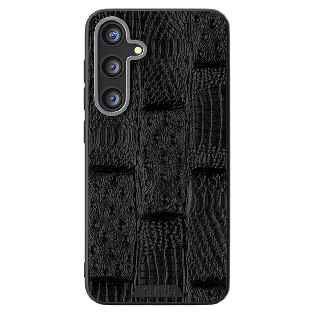 ABEEL For Samsung Galaxy S25 FE Magnetic Case Beast Texture Micro-Embossing Back Cover - Black - 2