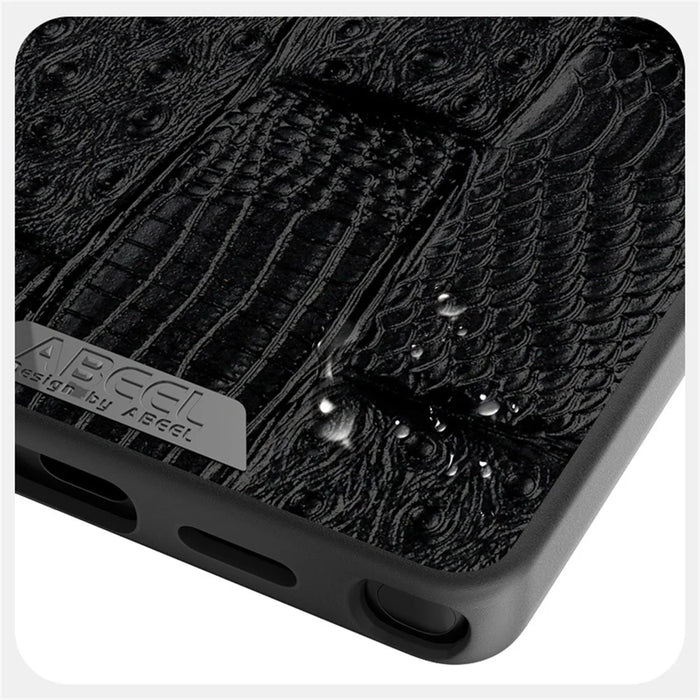 ABEEL For Samsung Galaxy S25 FE Magnetic Case Beast Texture Micro-Embossing Back Cover - Black - 3