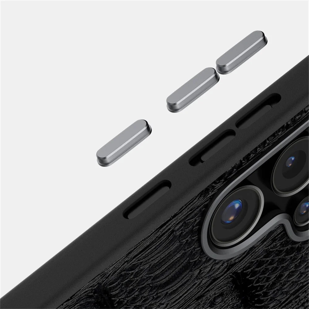 ABEEL For Samsung Galaxy S25 FE Magnetic Case Beast Texture Micro-Embossing Back Cover - Black - 4