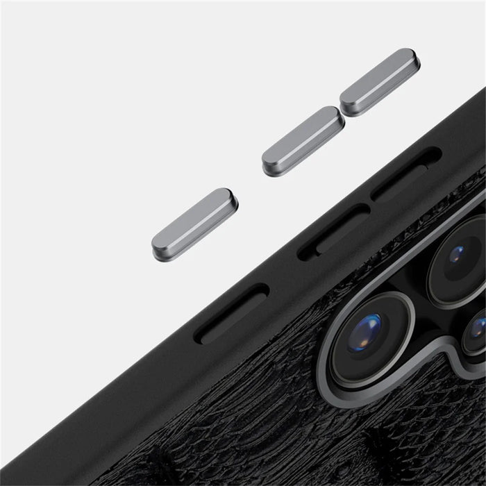 ABEEL For Samsung Galaxy S25 FE Magnetic Case Beast Texture Micro-Embossing Back Cover - Black - 4